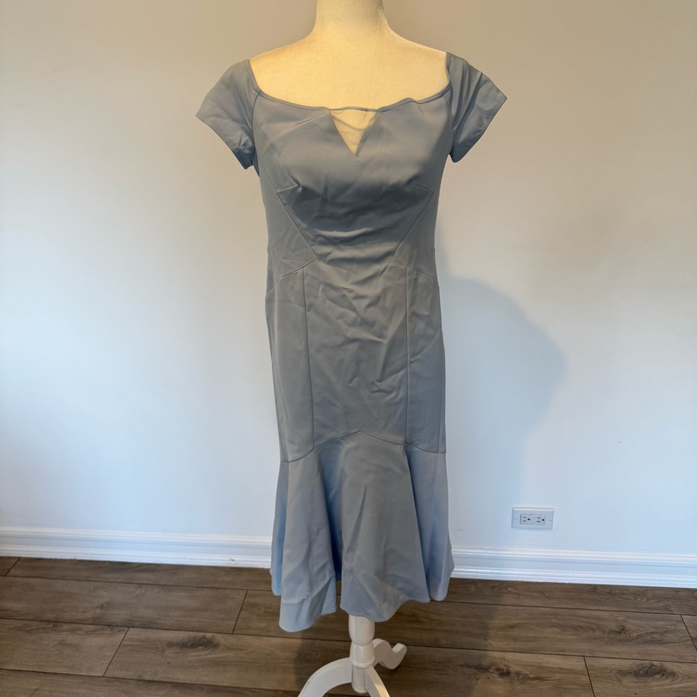 Elegant Gray Off-Shoulder Dress